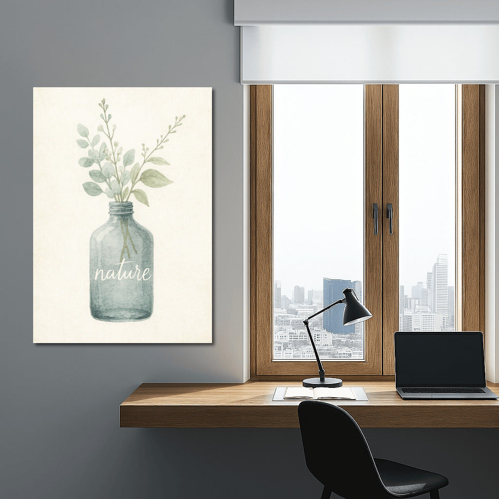 Delicate Flowers in a Glass Vase: Harmony of Nature for the Interior