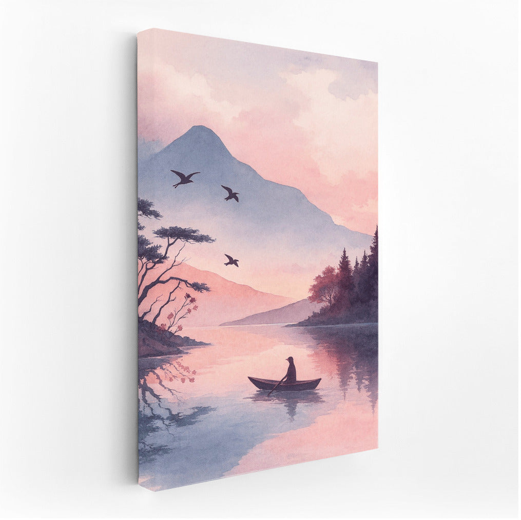 Boat on a Quiet Lake: Japanese Minimalism and Tranquility