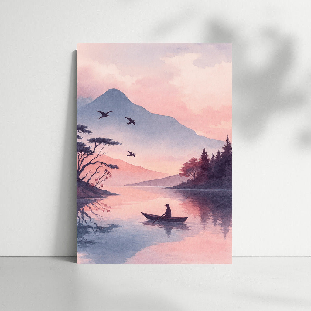 Boat on a Quiet Lake: Japanese Minimalism and Tranquility