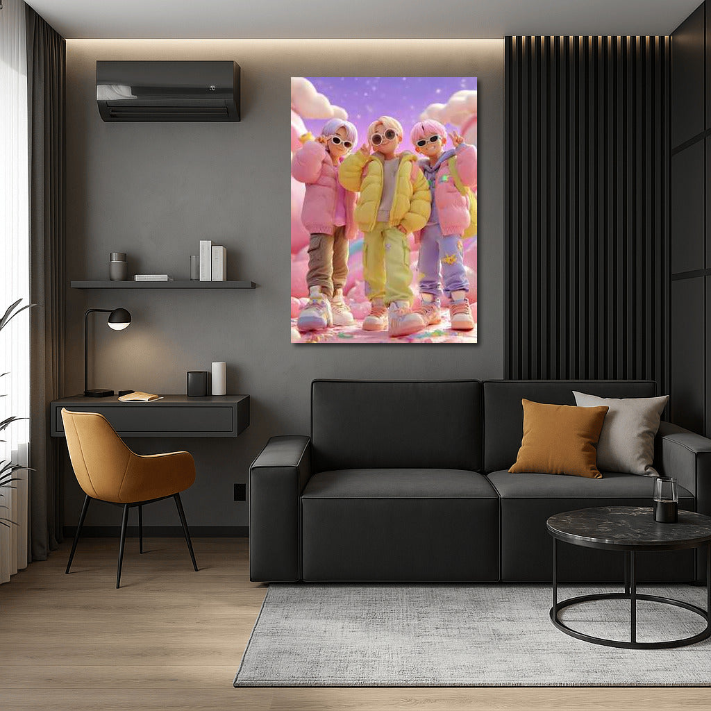 Pastel Swirl: Vibrant Looks of K Pop Korean Culture