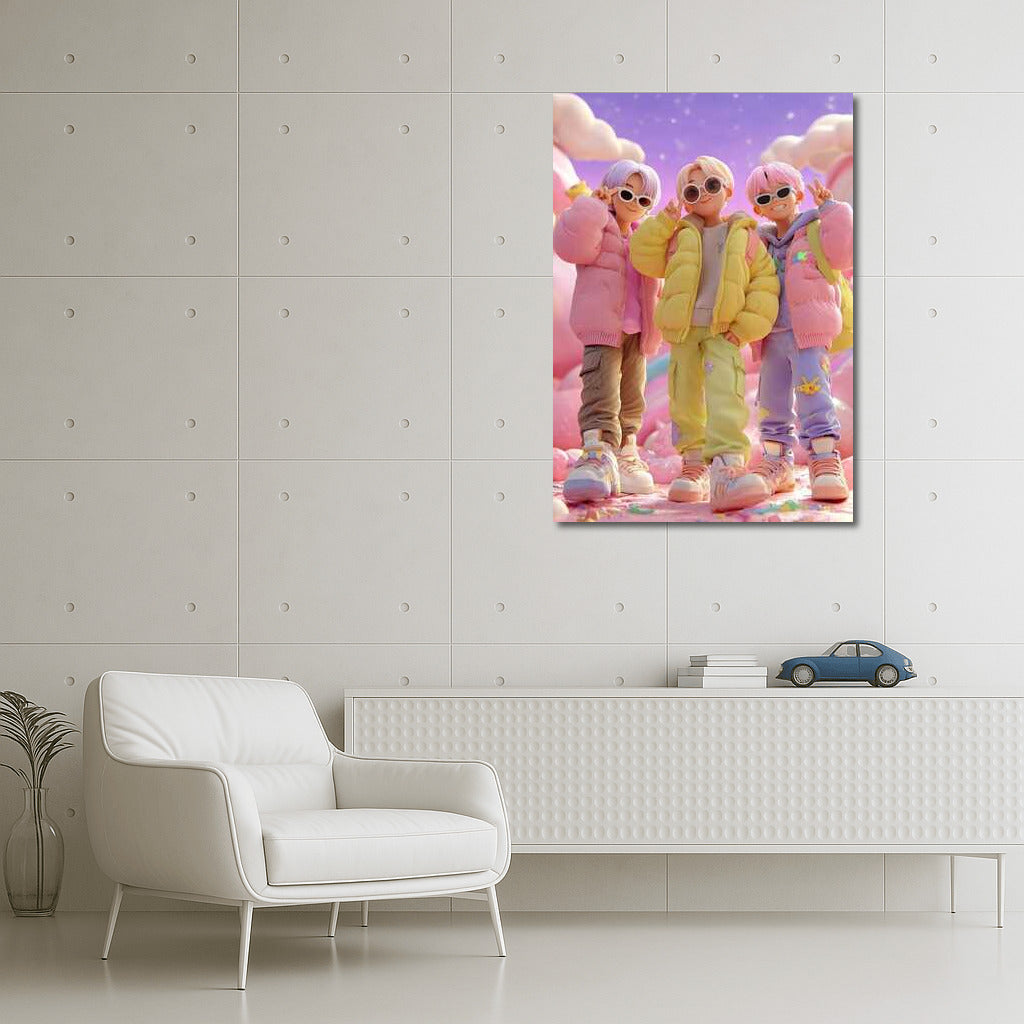 Pastel Swirl: Vibrant Looks of K Pop Korean Culture