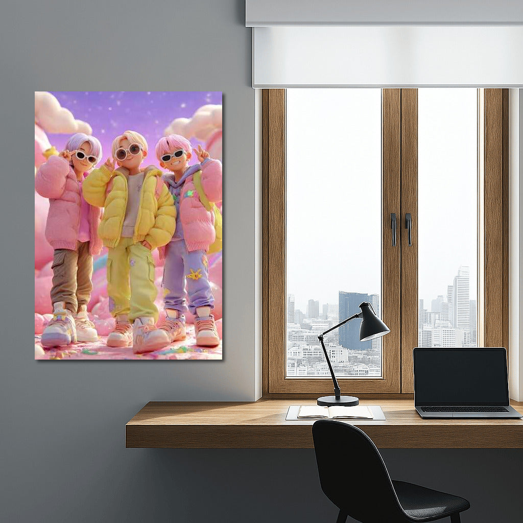 Pastel Swirl: Vibrant Looks of K Pop Korean Culture