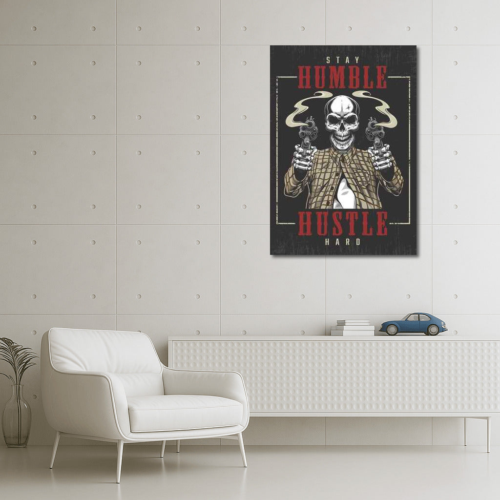 Skull and Revolvers: Symbol of Humility and Perseverance for Man Cave