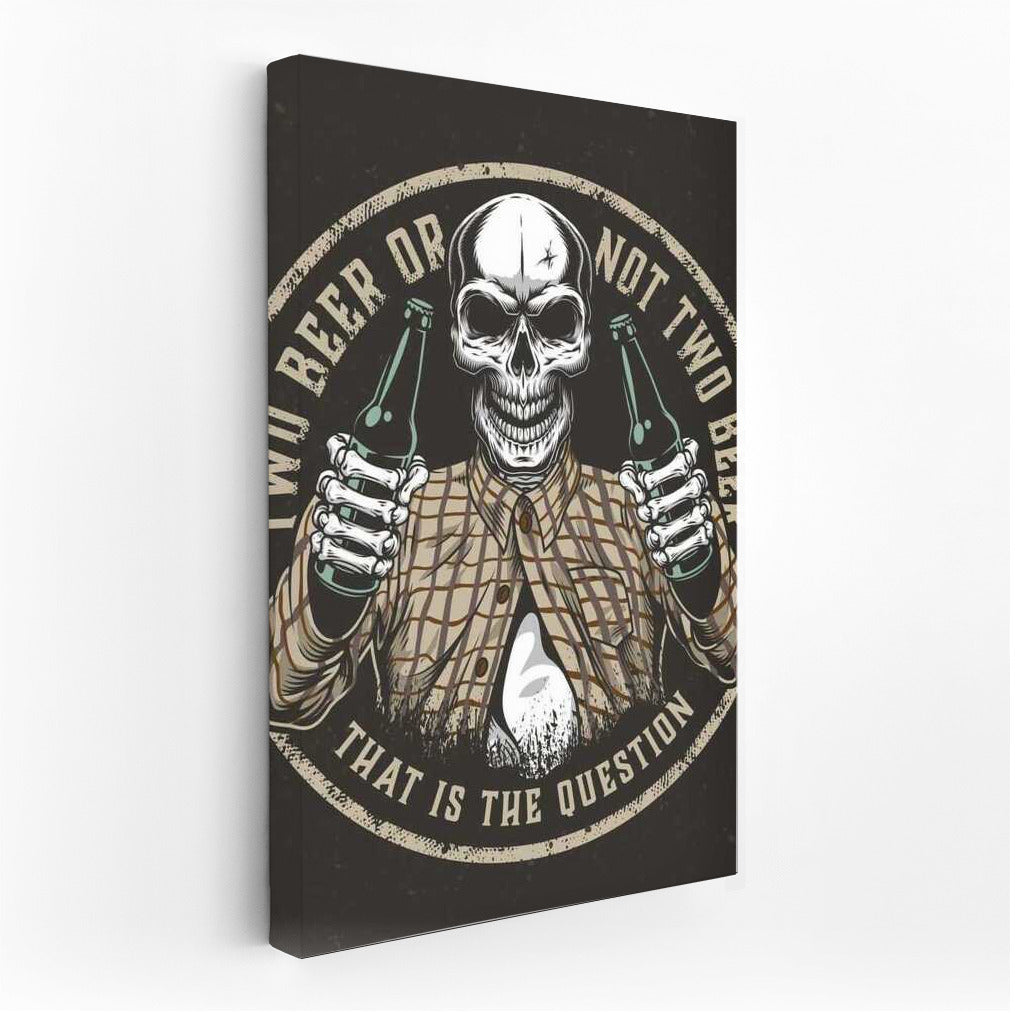 Rock 'n' Roll Skeleton with Beer for Man Cave