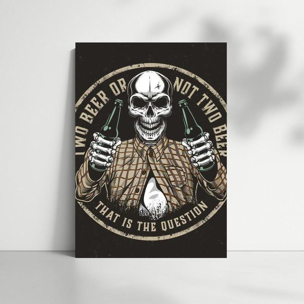Rock 'n' Roll Skeleton with Beer for Man Cave