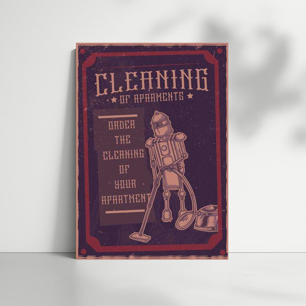 Retro Robot Cleaner: Style for Your Man Cave