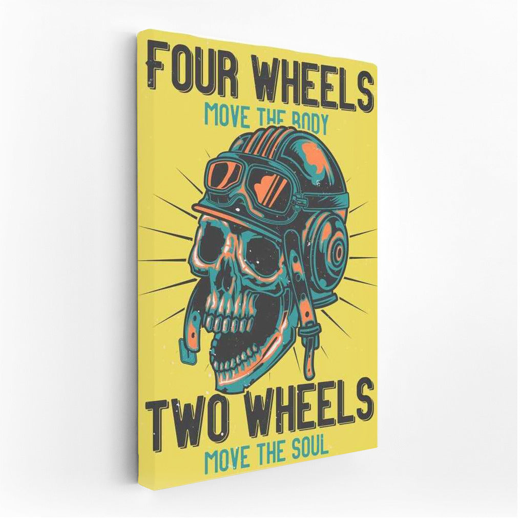 Skull in Helmet: Freedom of the Road for Man Cave