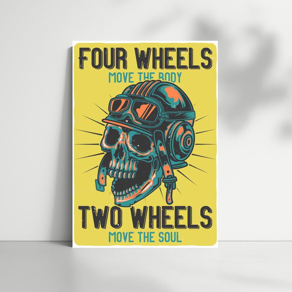 Skull in Helmet: Freedom of the Road for Man Cave