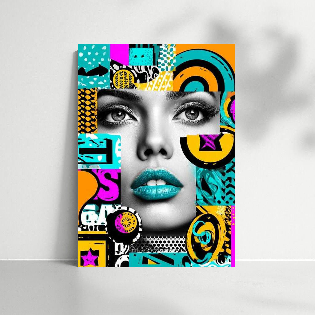 Monochrome Explosion of Color: Vivid Maximalist Masterpiece