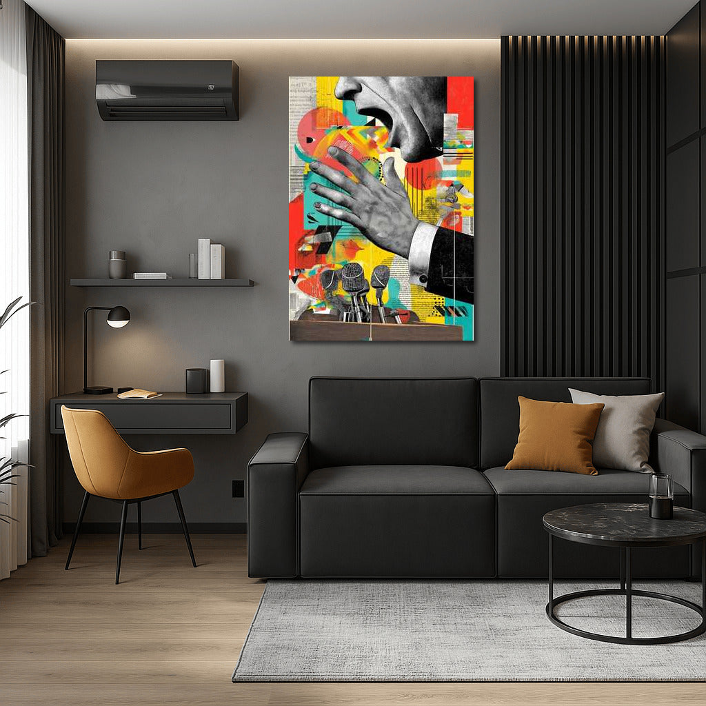 Maxim Energy: Abstract Face and Microphones