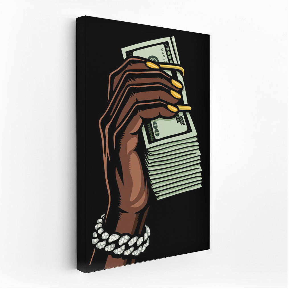 The Power of Success: Hand with a Stack of Money
