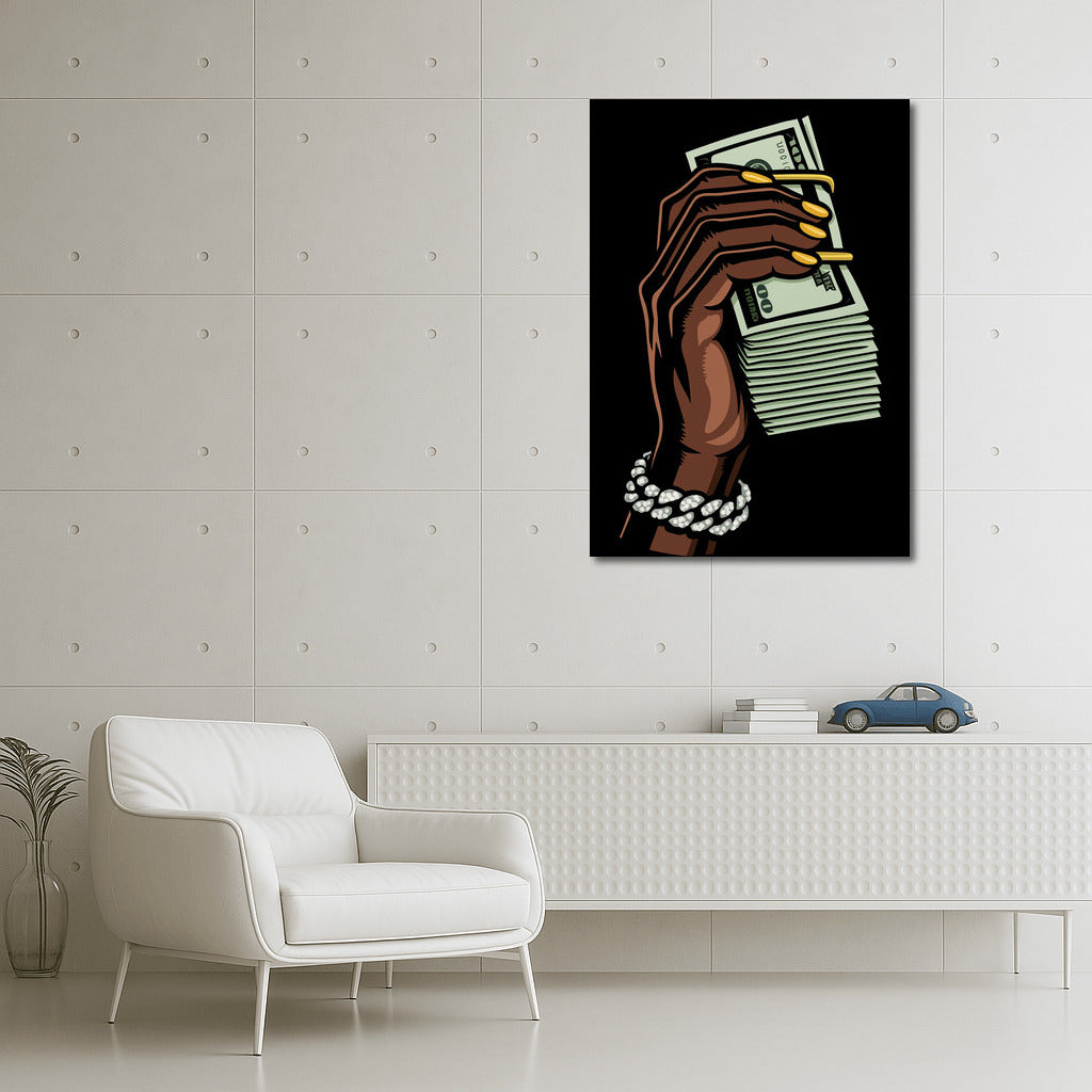 The Power of Success: Hand with a Stack of Money