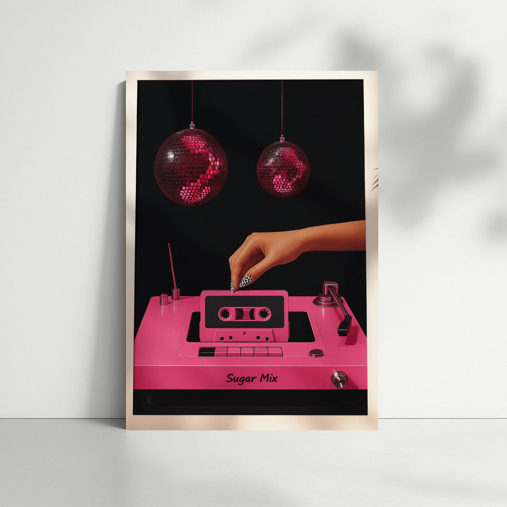 Retro record player and cassette: stylish accent in the interior