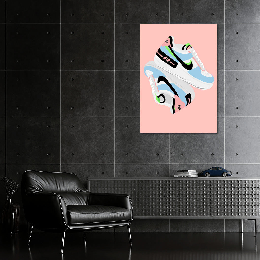 Iconic Nike Air Sneakers: Bright Accent in the Interior