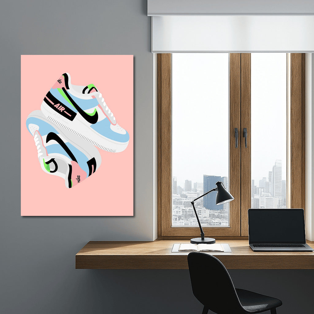 Iconic Nike Air Sneakers: Bright Accent in the Interior
