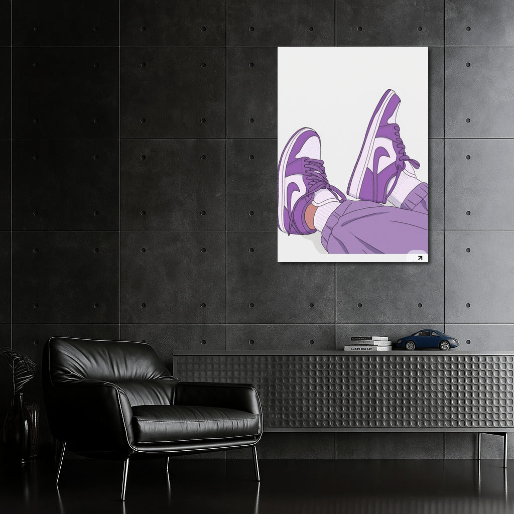 Purple Nike Sneakers: Style and Comfort on Animation