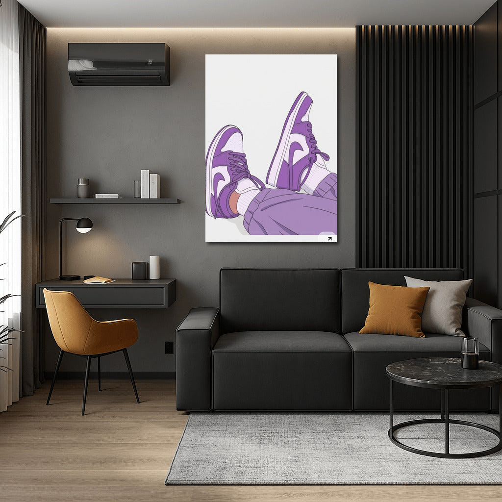 Purple Nike Sneakers: Style and Comfort on Animation