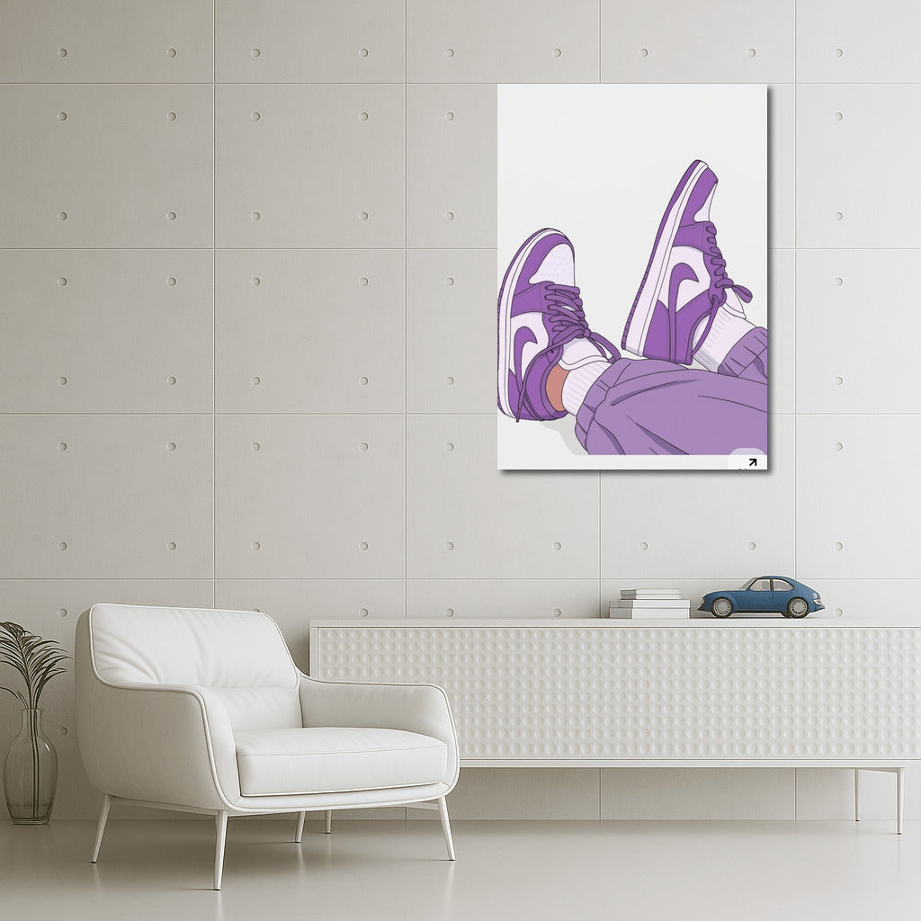 Purple Nike Sneakers: Style and Comfort on Animation