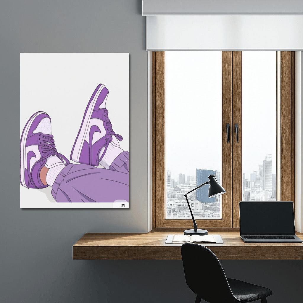 Purple Nike Sneakers: Style and Comfort on Animation