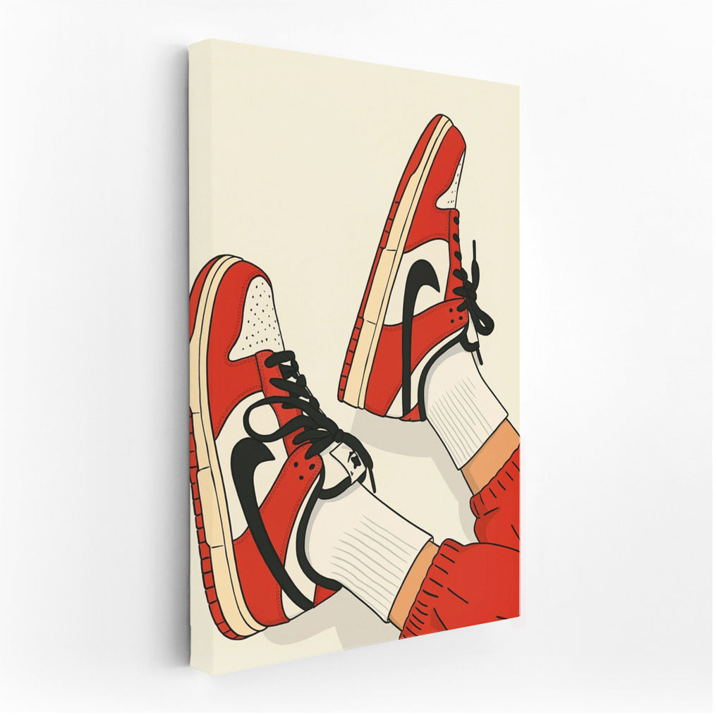 Freedom in Red Nike Sneakers