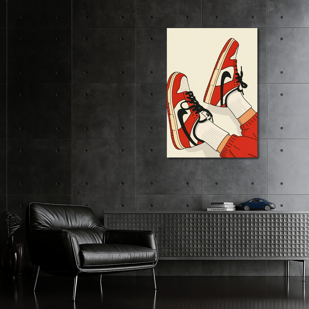 Freedom in Red Nike Sneakers