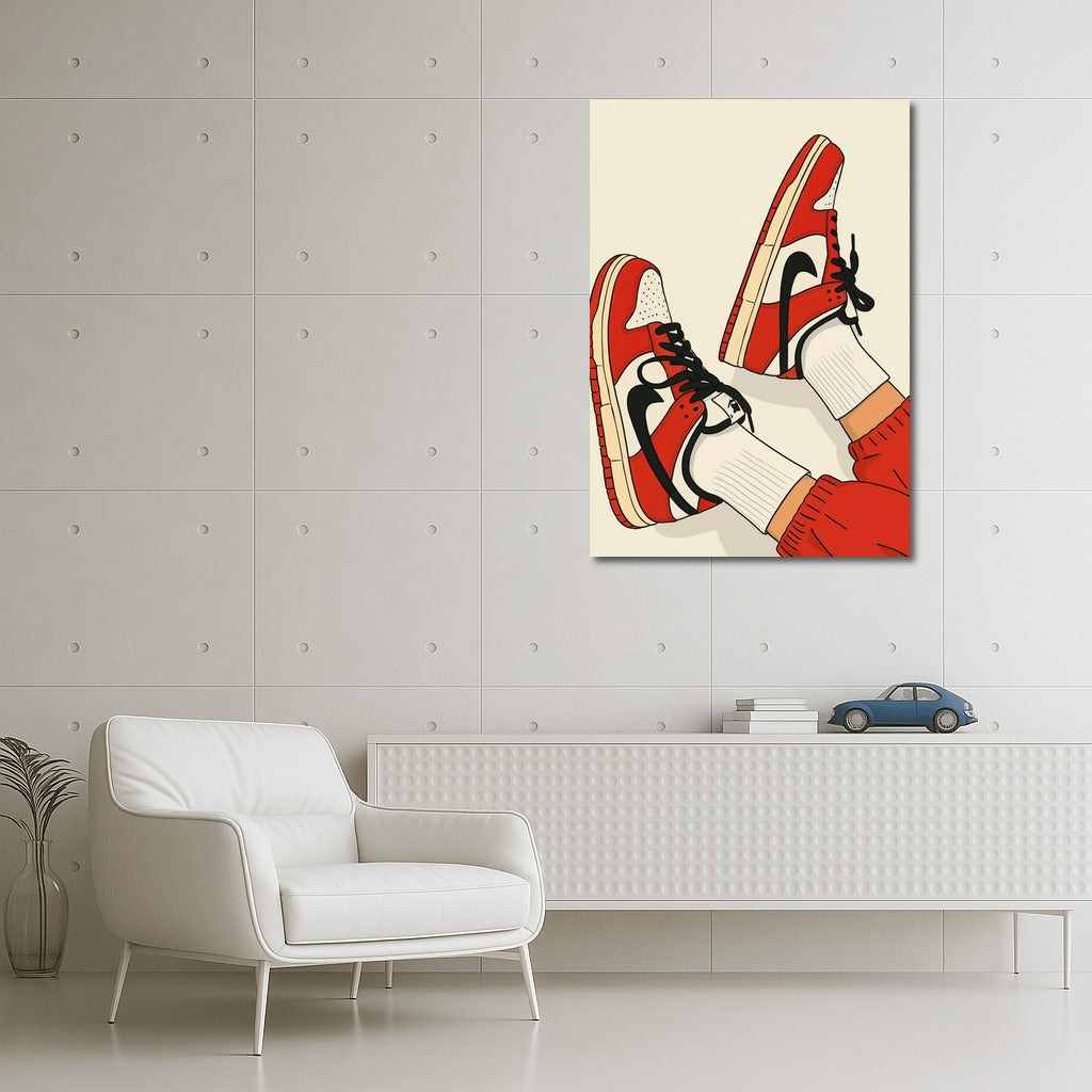 Freedom in Red Nike Sneakers