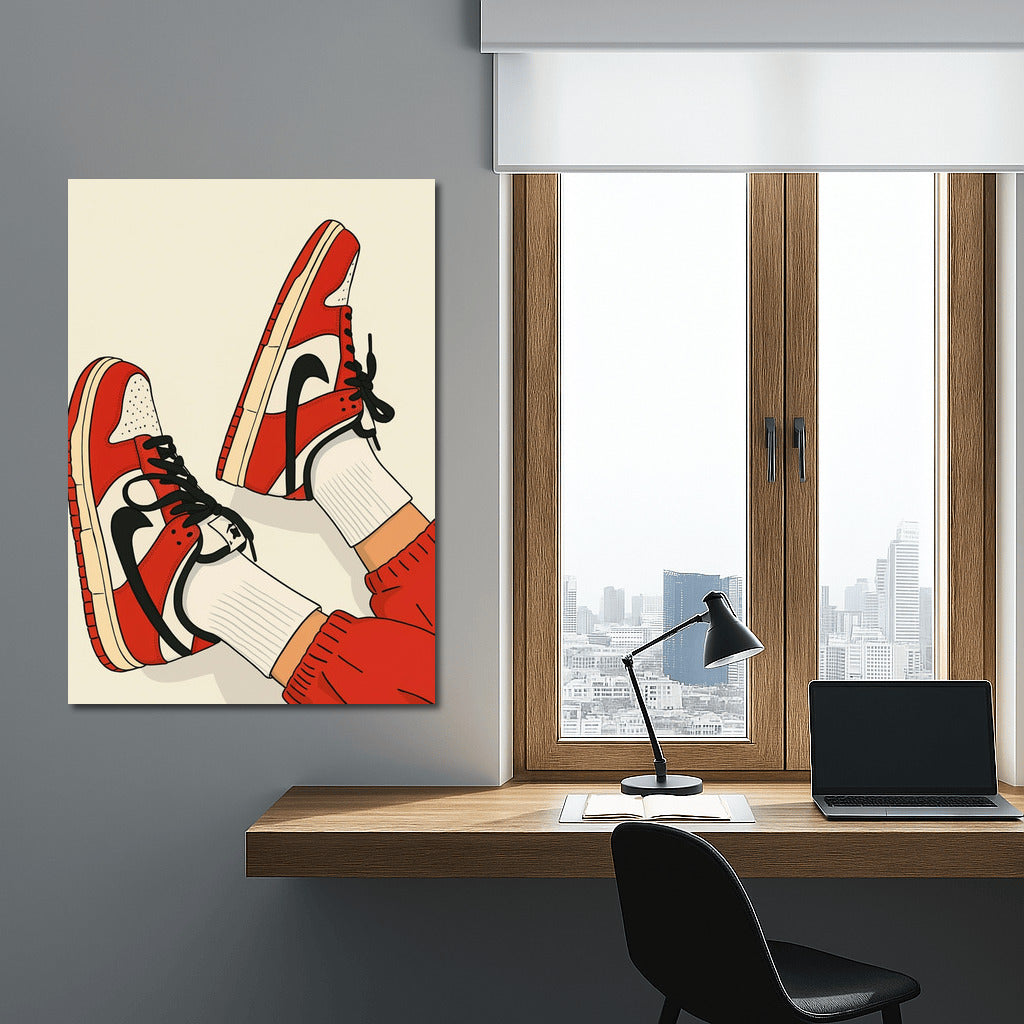 Freedom in Red Nike Sneakers