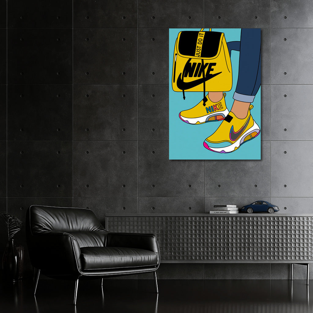Energy in Motion: Stylish Nike Sneakers and Backpack