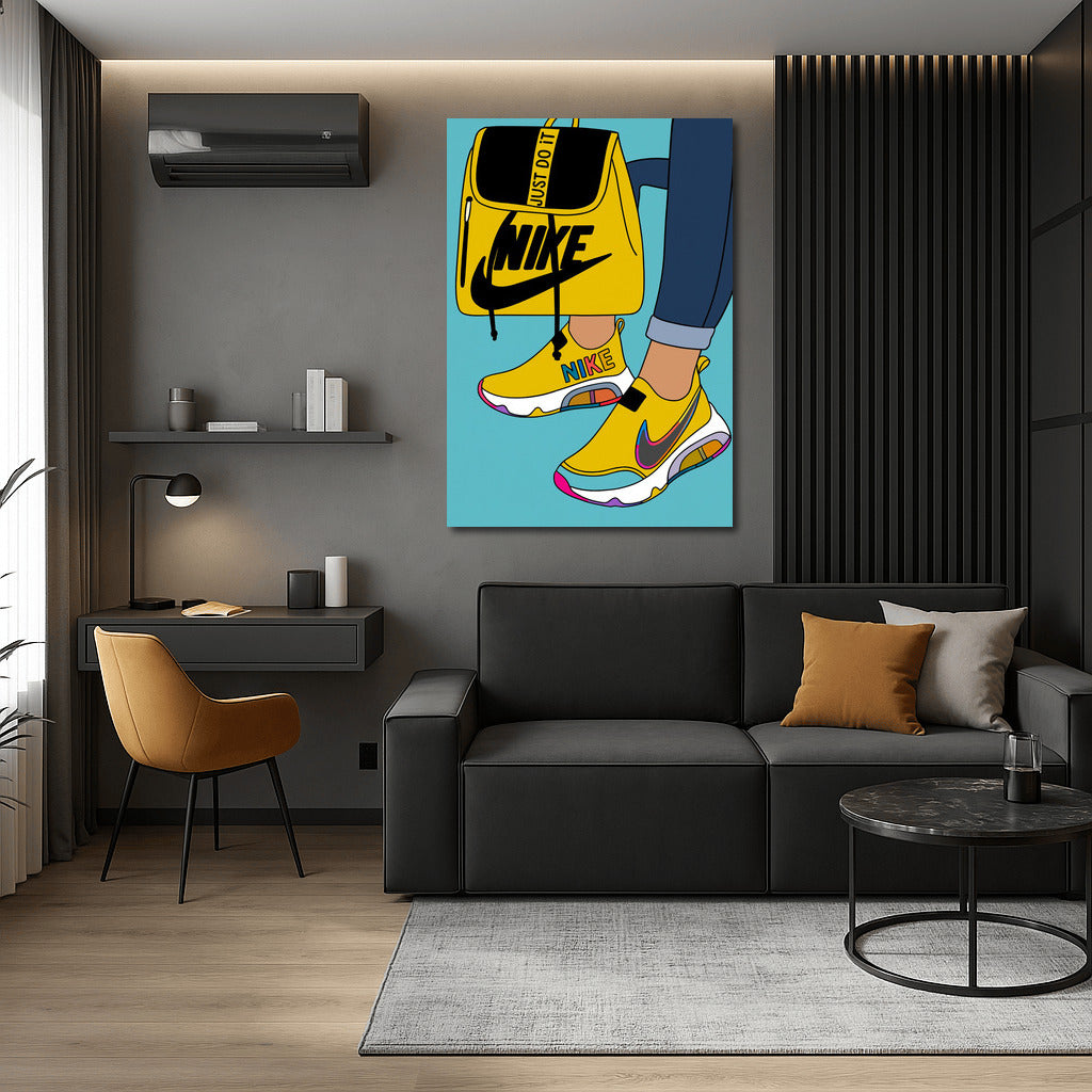 Energy in Motion: Stylish Nike Sneakers and Backpack