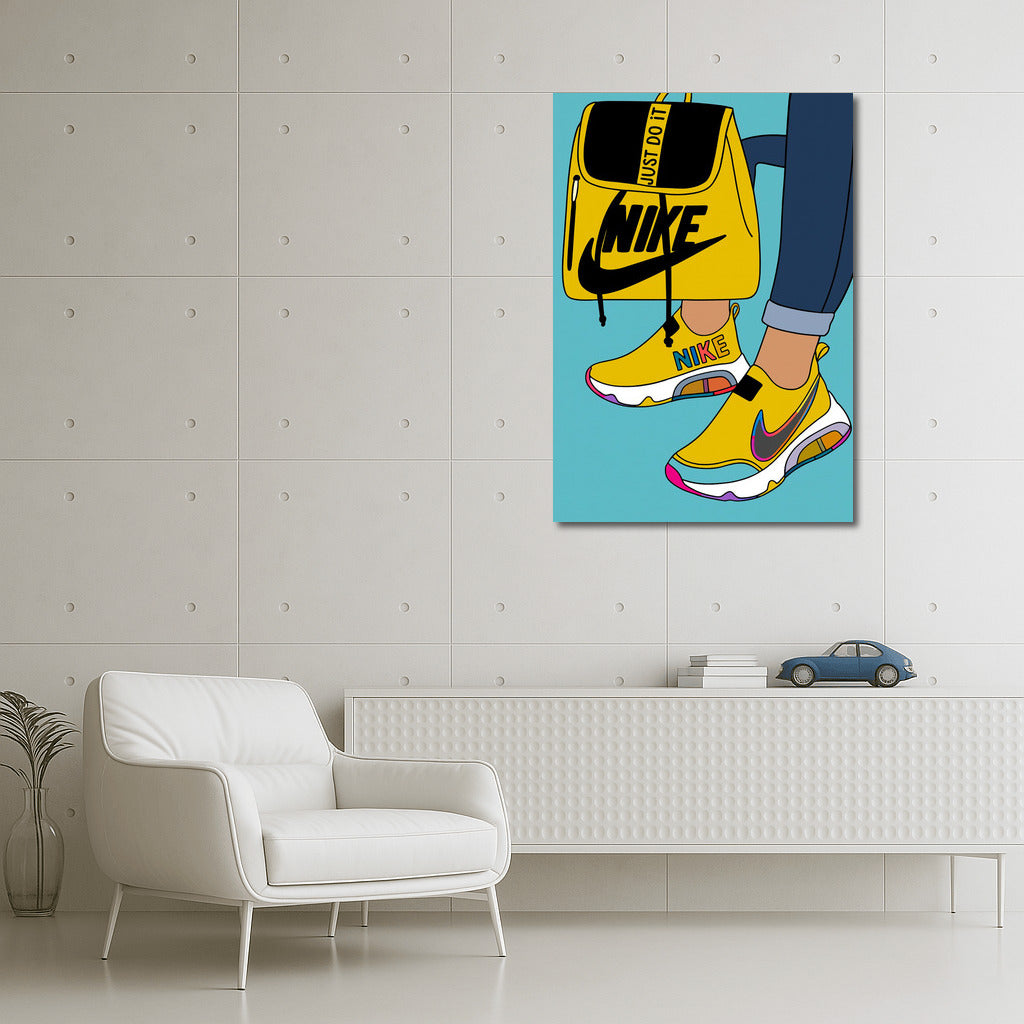 Energy in Motion: Stylish Nike Sneakers and Backpack