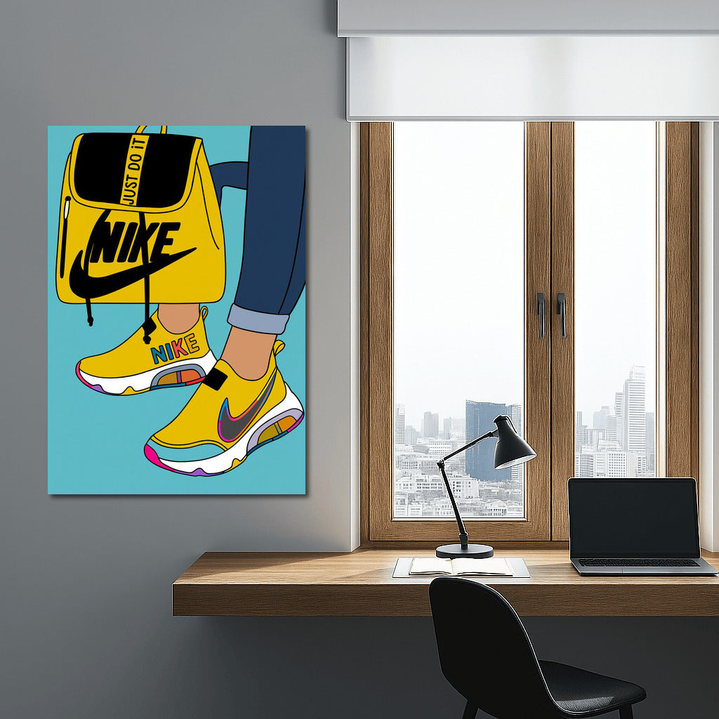 Energy in Motion: Stylish Nike Sneakers and Backpack