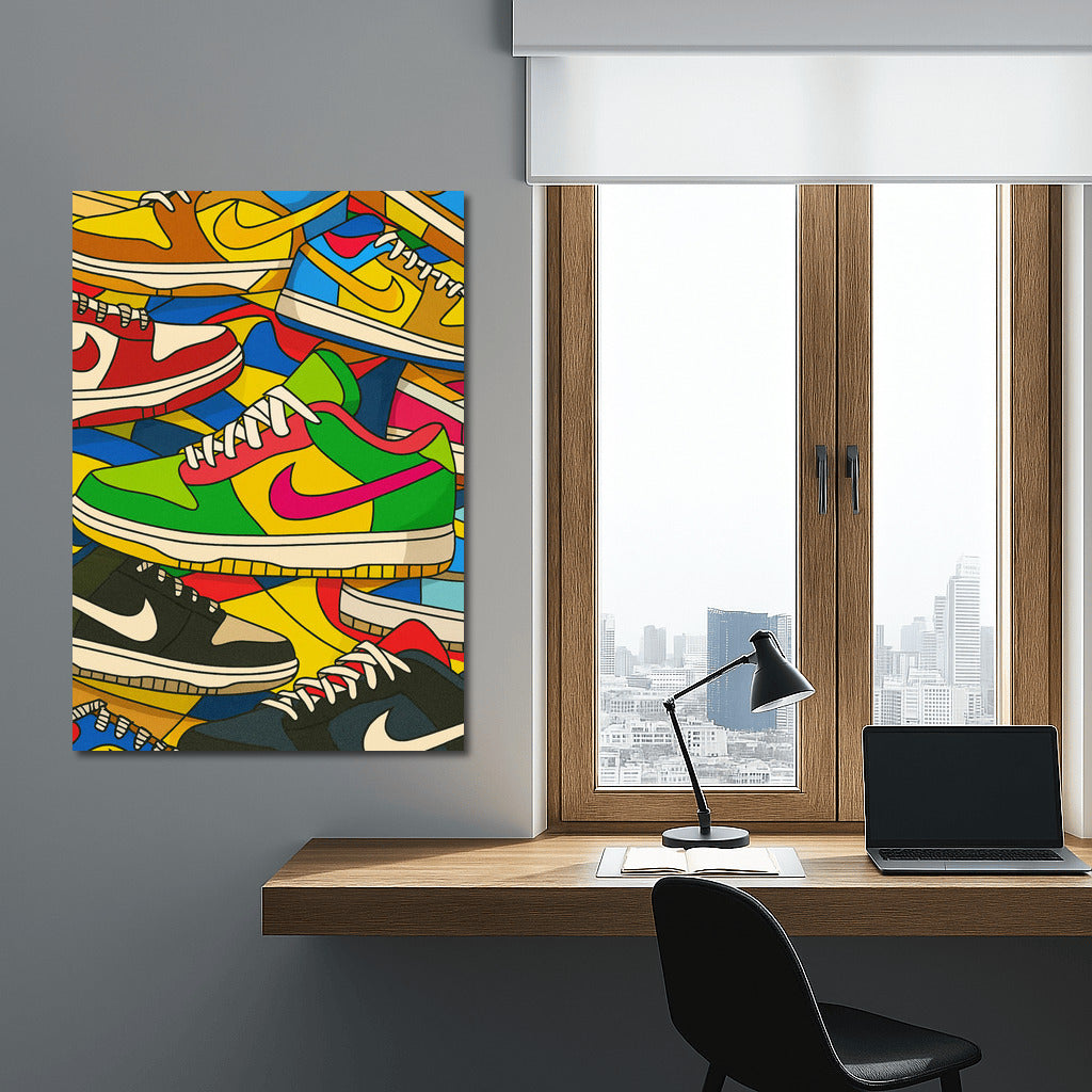 Pop Art Explosion: Bright Nike Sneakers