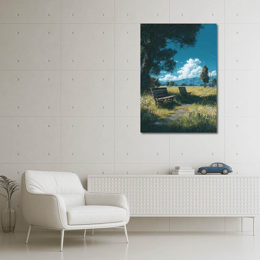 Park Idyll: Benches and Natural Architecture