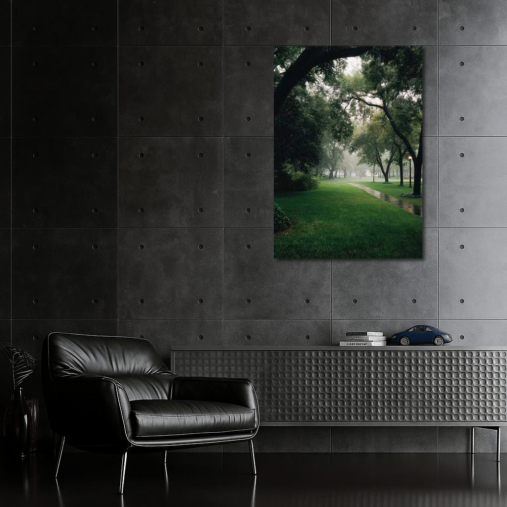 Misty Park: Winding Paths and Natural Architecture