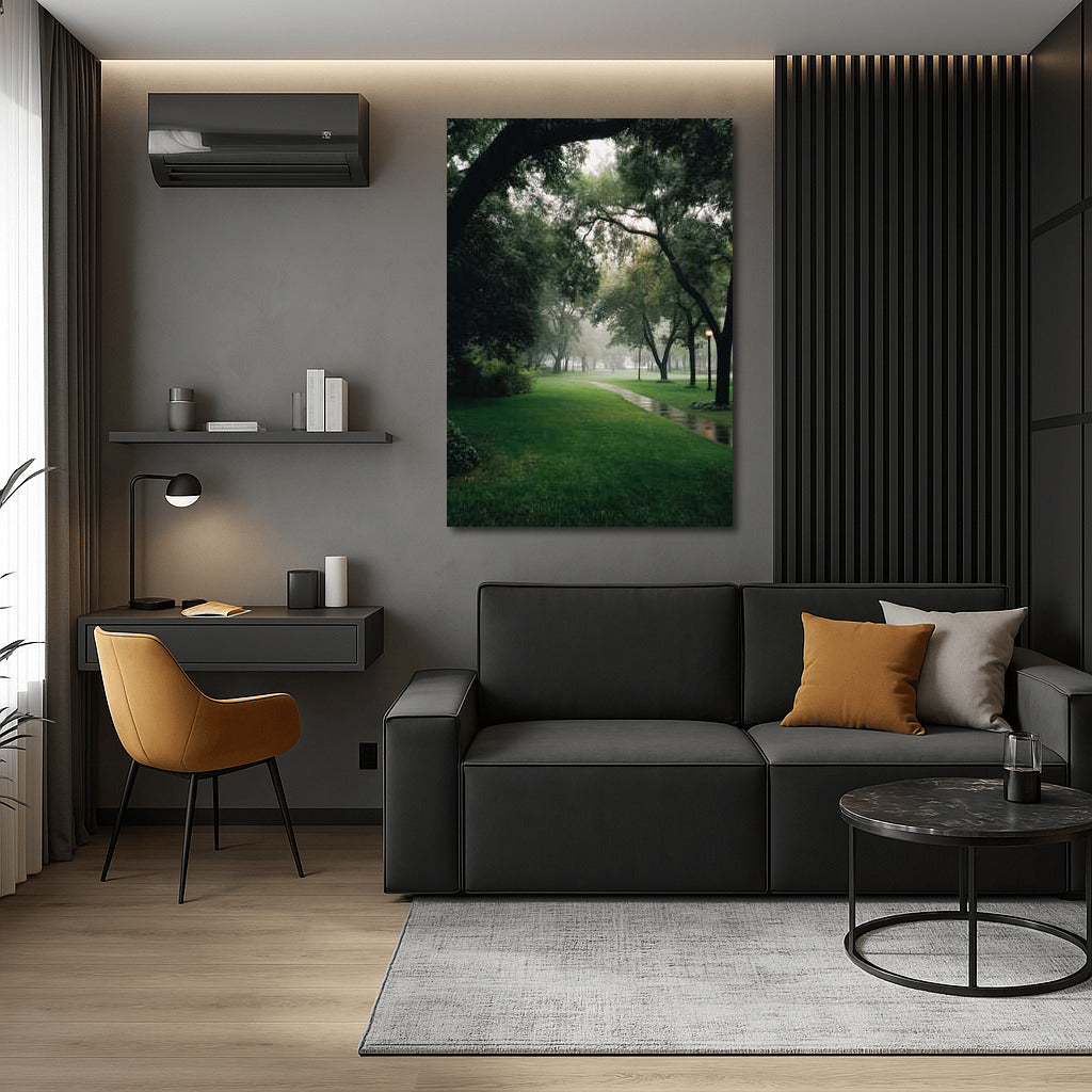 Misty Park: Winding Paths and Natural Architecture