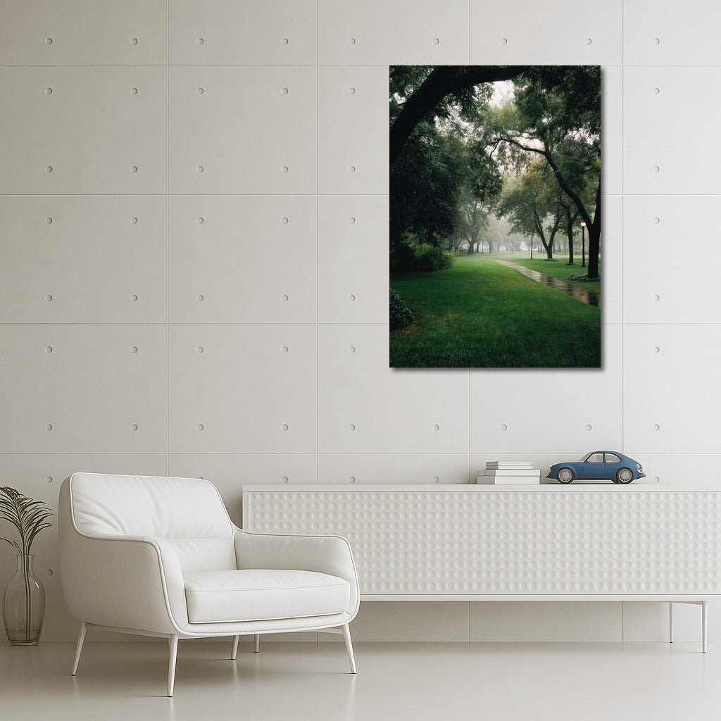 Misty Park: Winding Paths and Natural Architecture