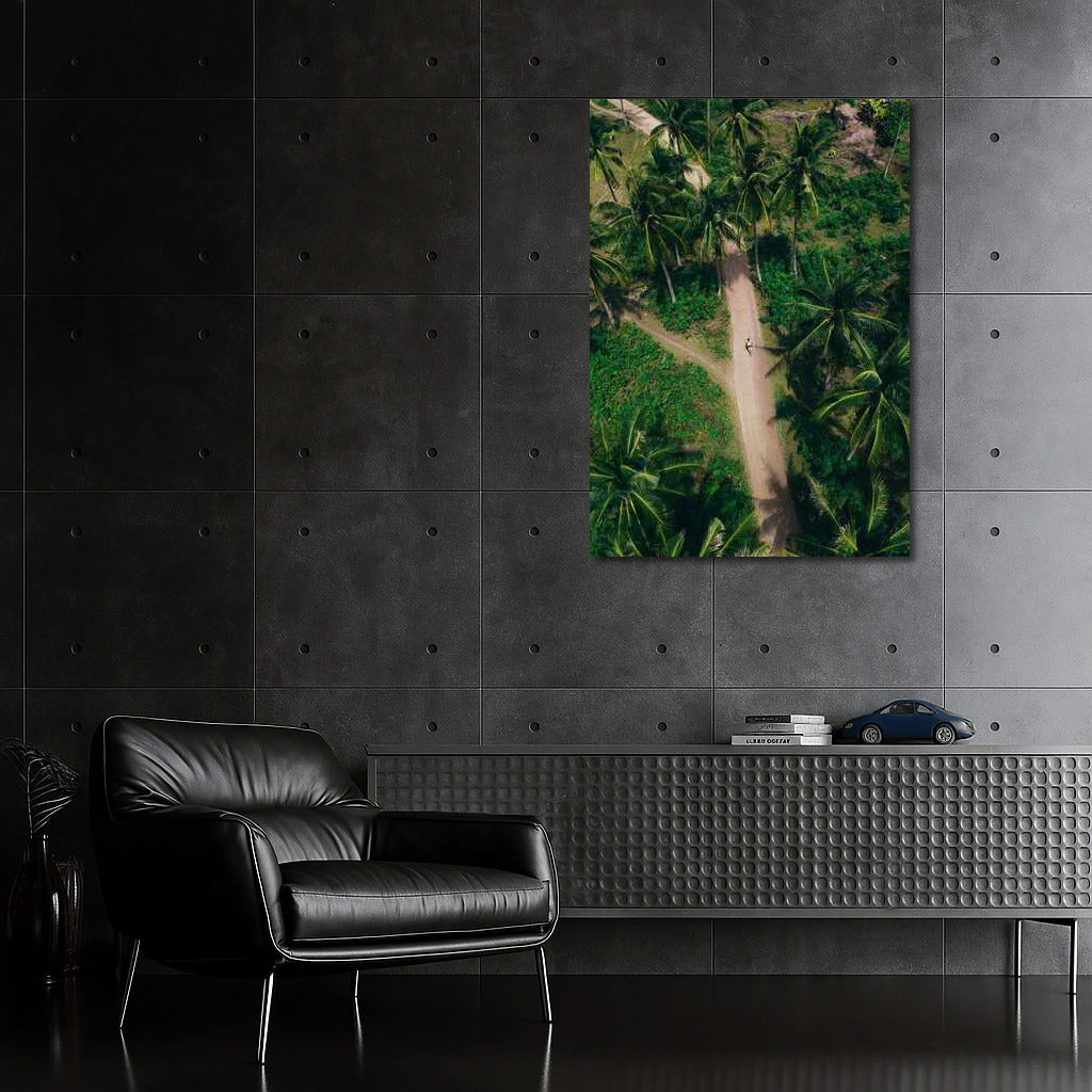 Tropical Oasis: Architectural Park Among Palms and Greenery