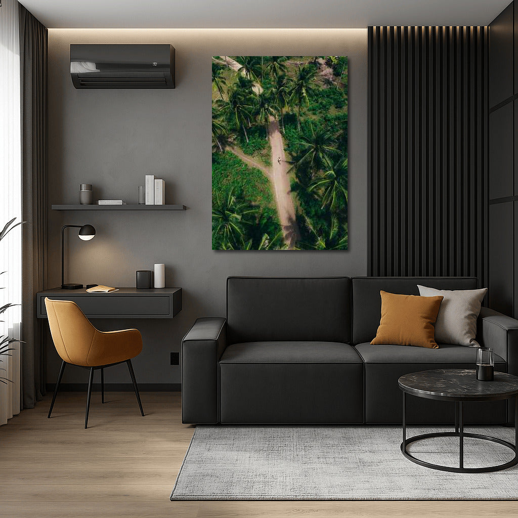 Tropical Oasis: Architectural Park Among Palms and Greenery