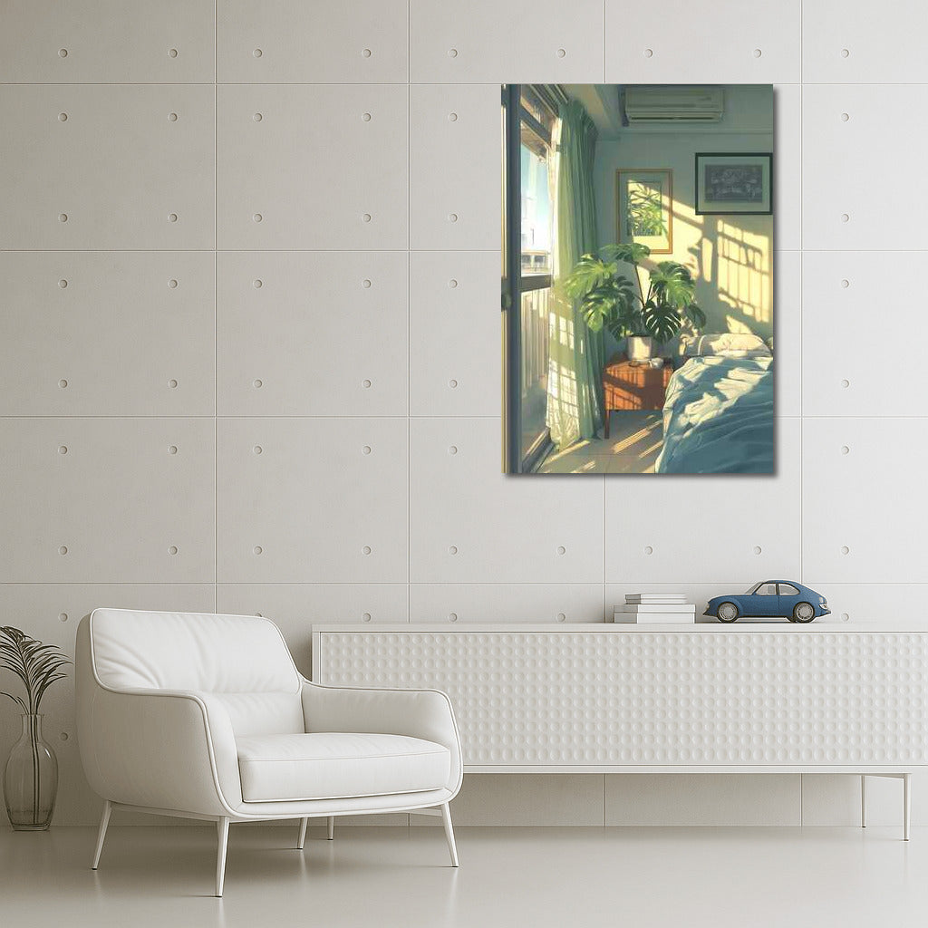 Solar Harmony: Bright Room in Architectural Interior