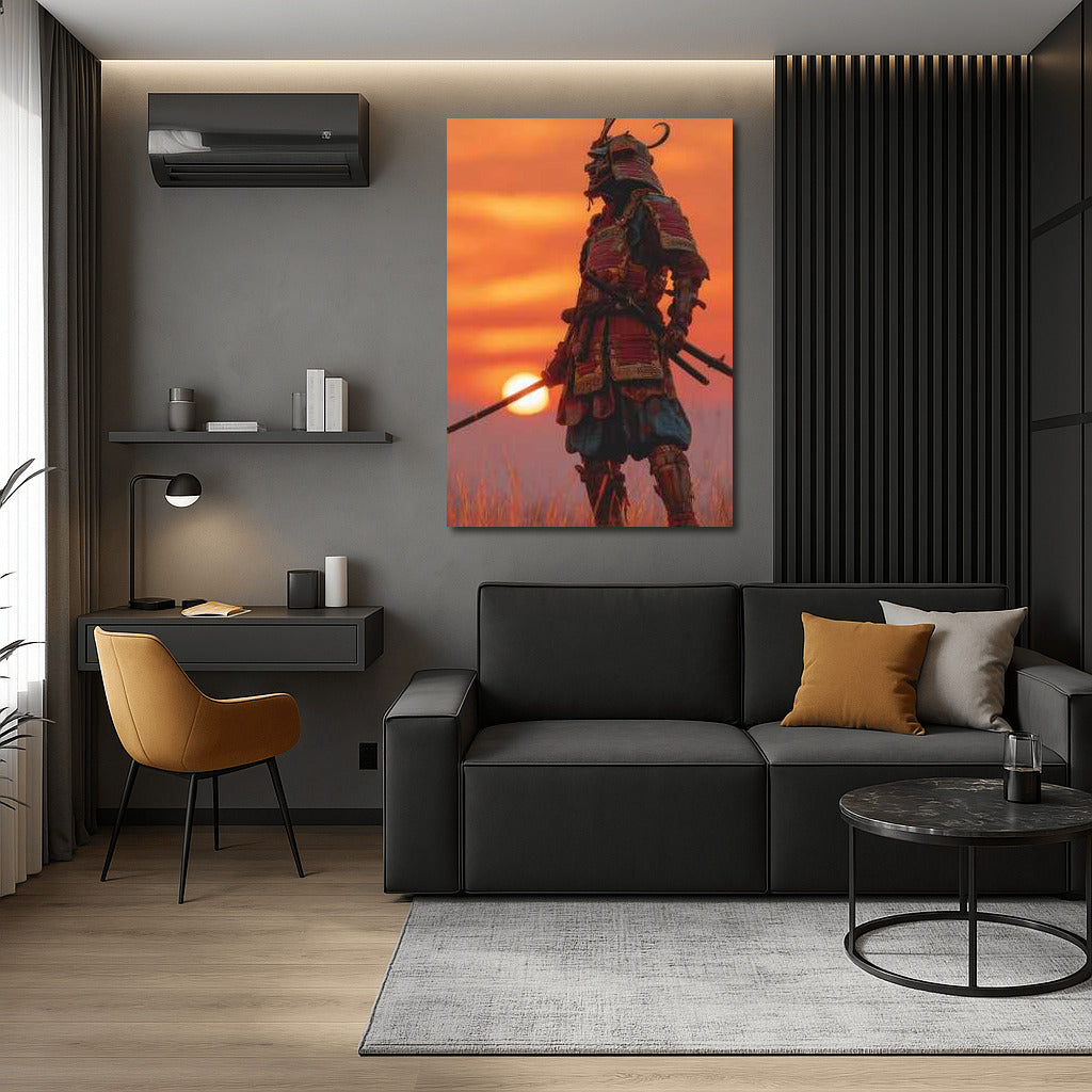 Samurai at Sunset: Strength and Harmony