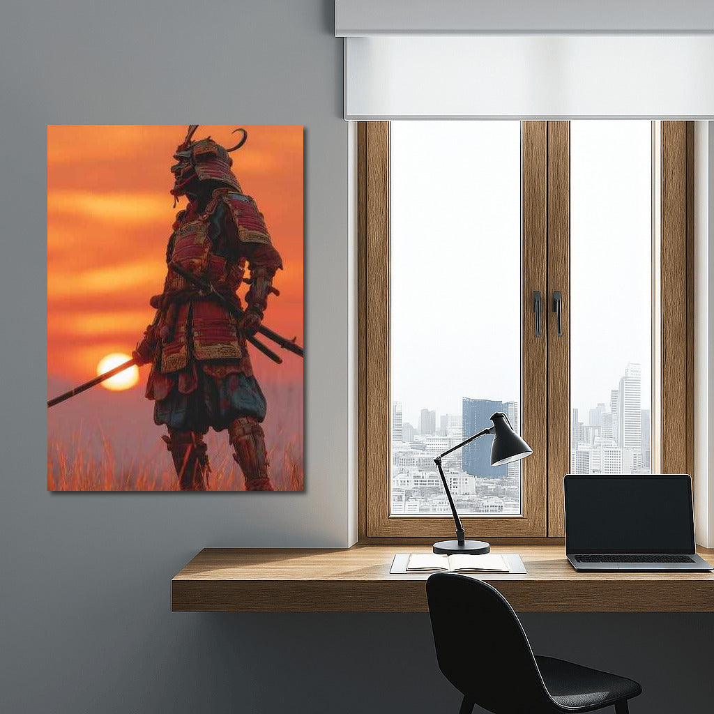 Samurai at Sunset: Strength and Harmony