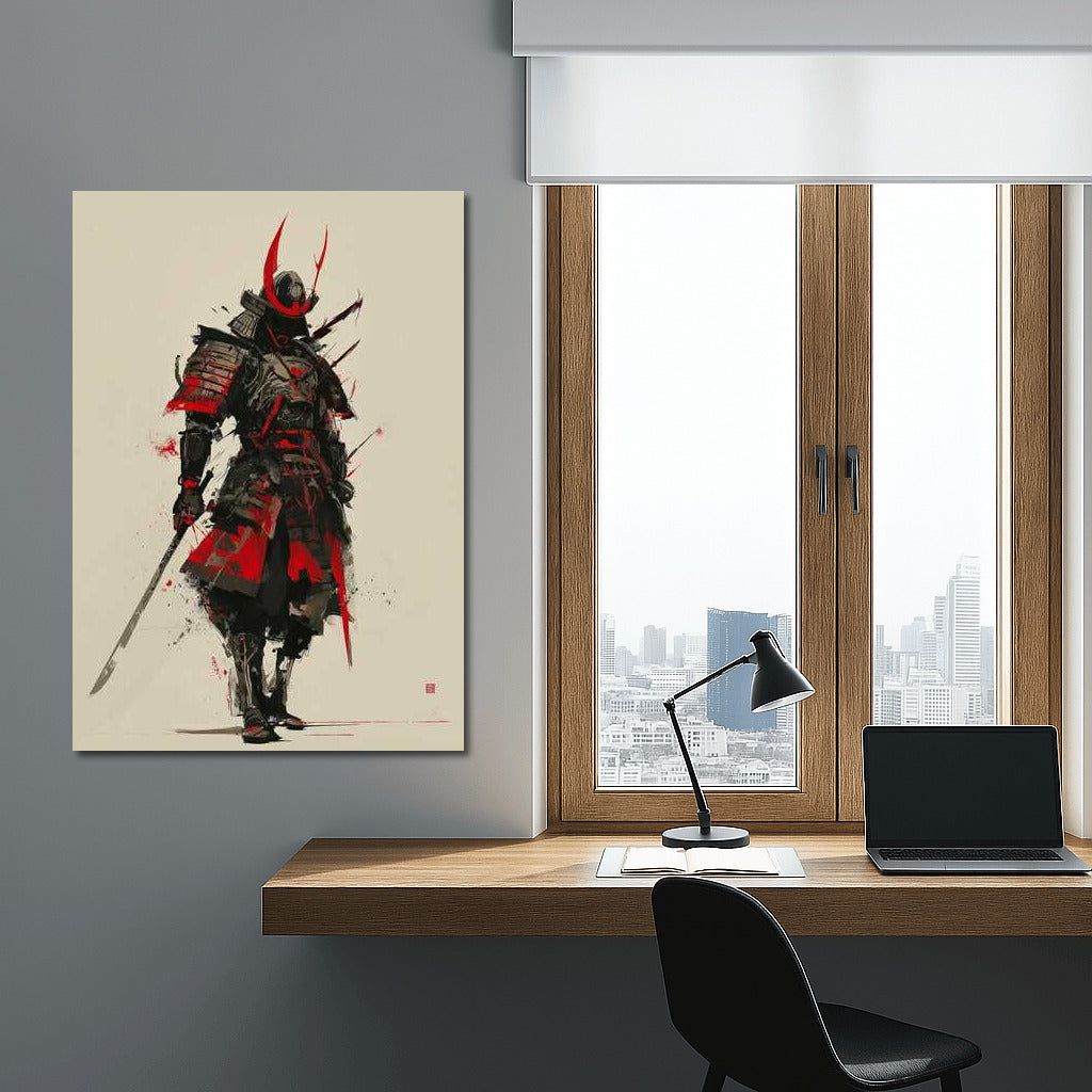 Mysterious Samurai: Strength and Honor in Wall Art