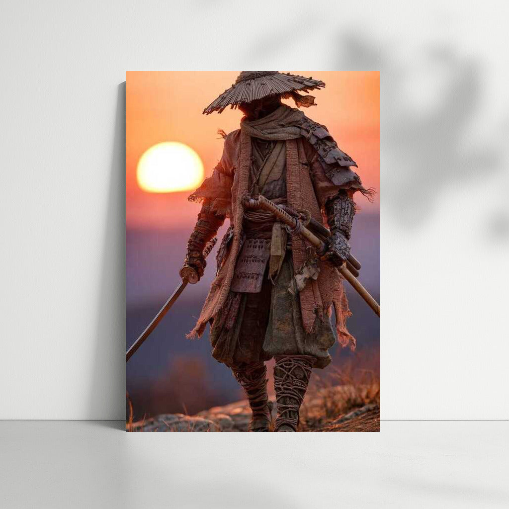Samurai Silhouette at Sunset: Spirit of Ancient Japan