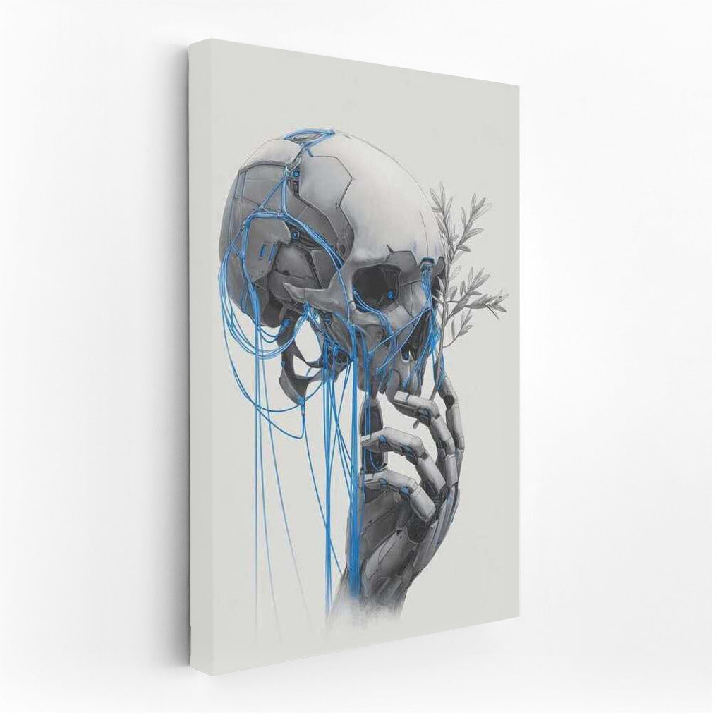Cyberpunk Skull: The Fusion of Nature and Technology