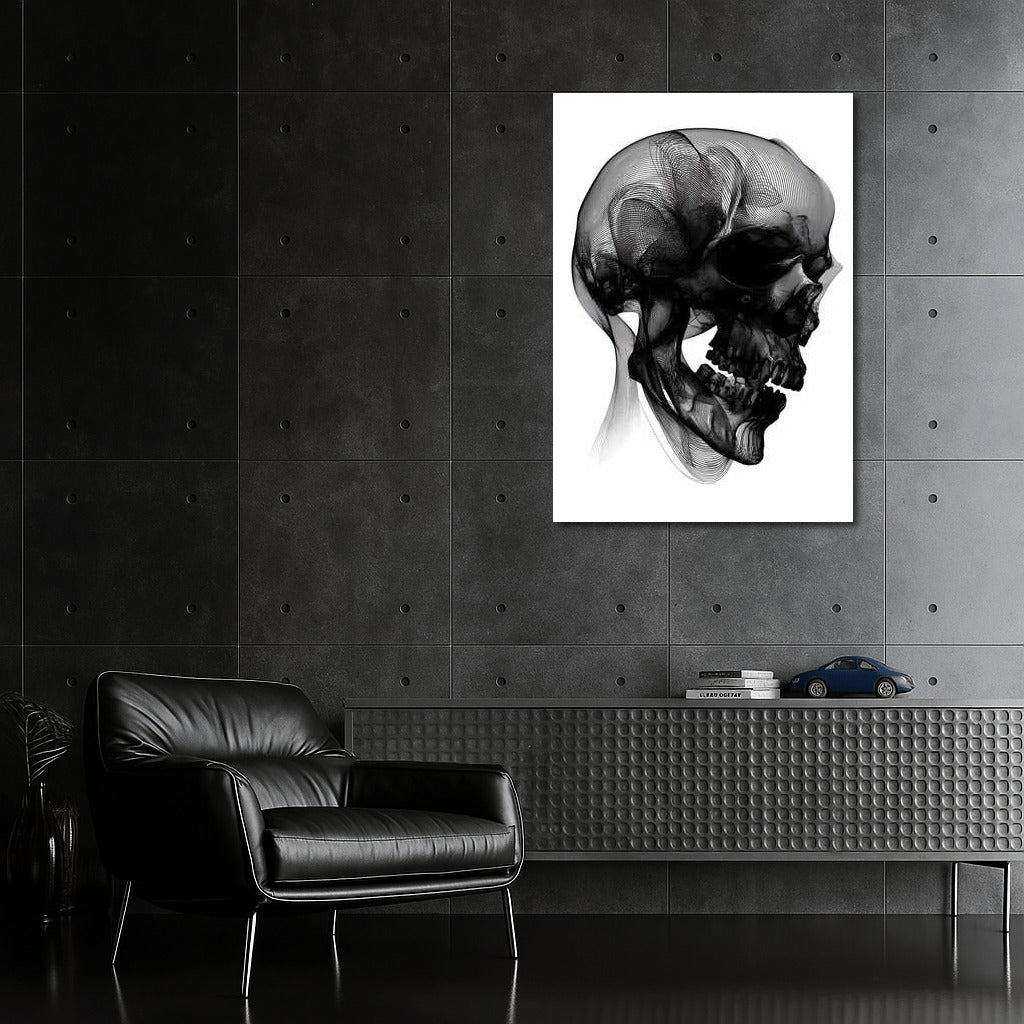 Mysterious Skull: A Subtle Play of Lines