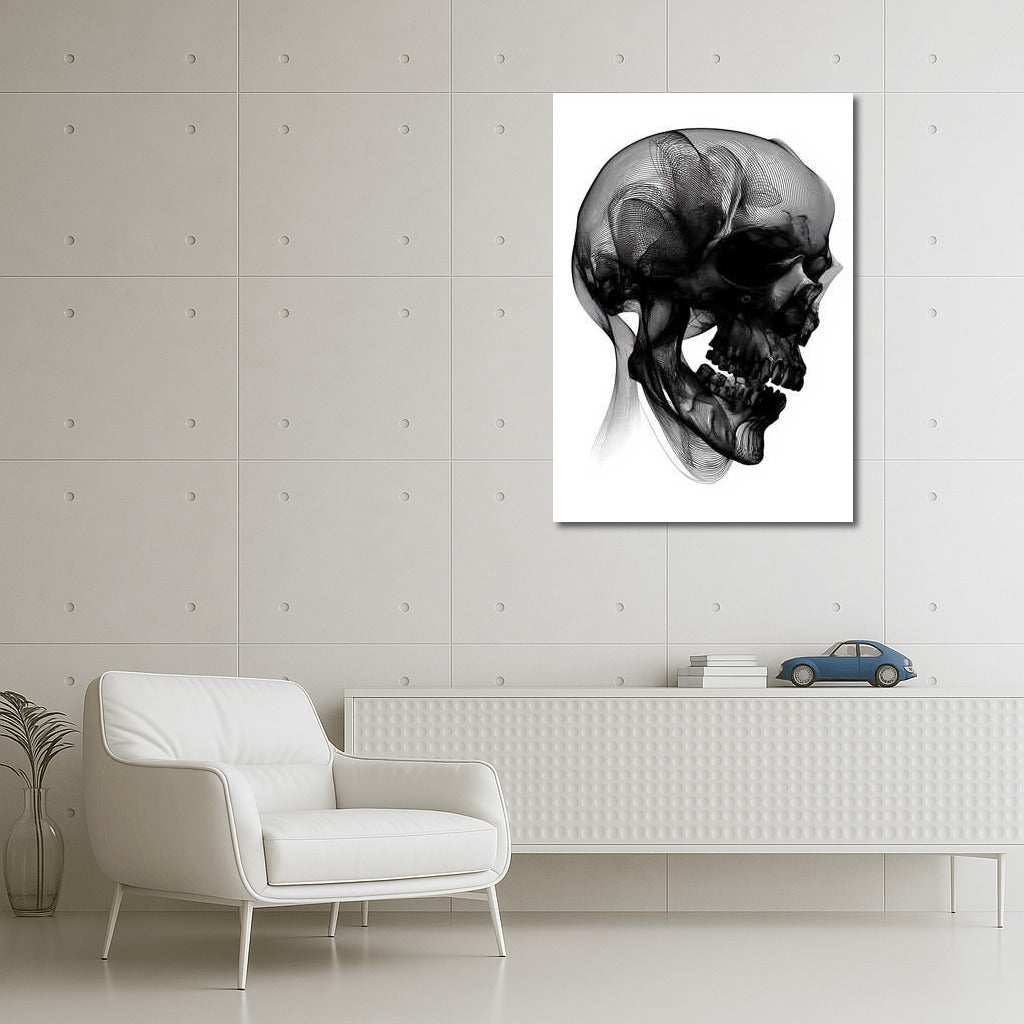 Mysterious Skull: A Subtle Play of Lines