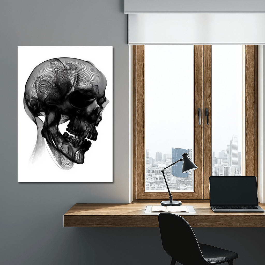 Mysterious Skull: A Subtle Play of Lines