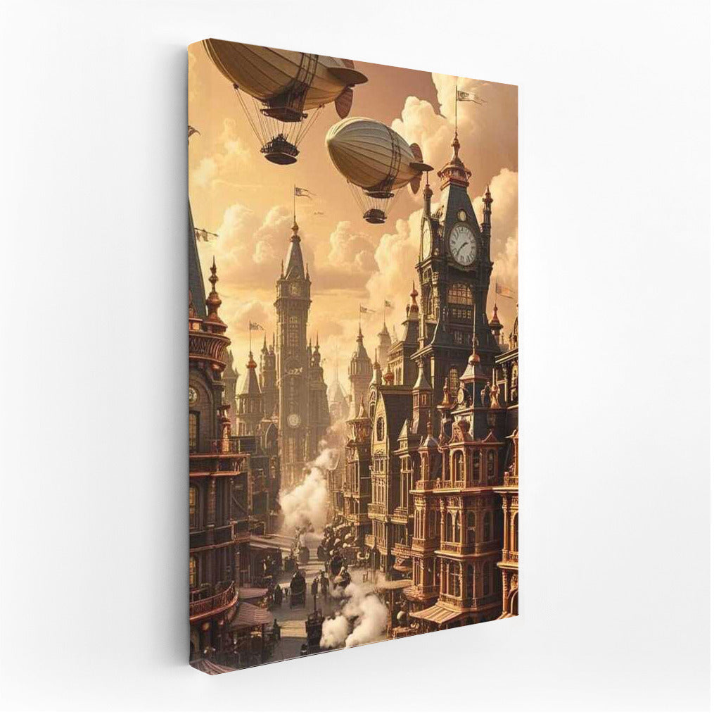 The Majesty of Airships: Steampunk Over a Victorian City
