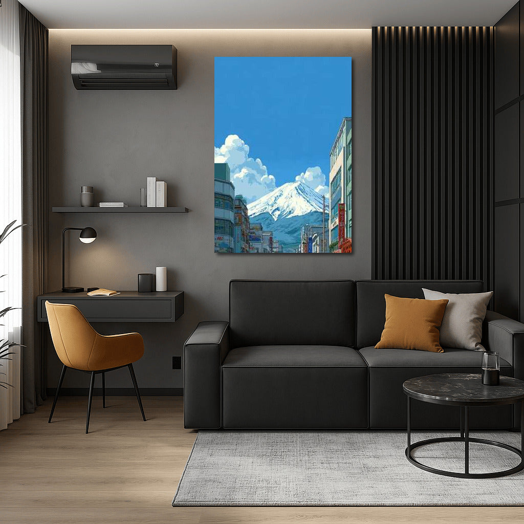 Harmony of City Lines and Mountain Peaks: Architectural Street