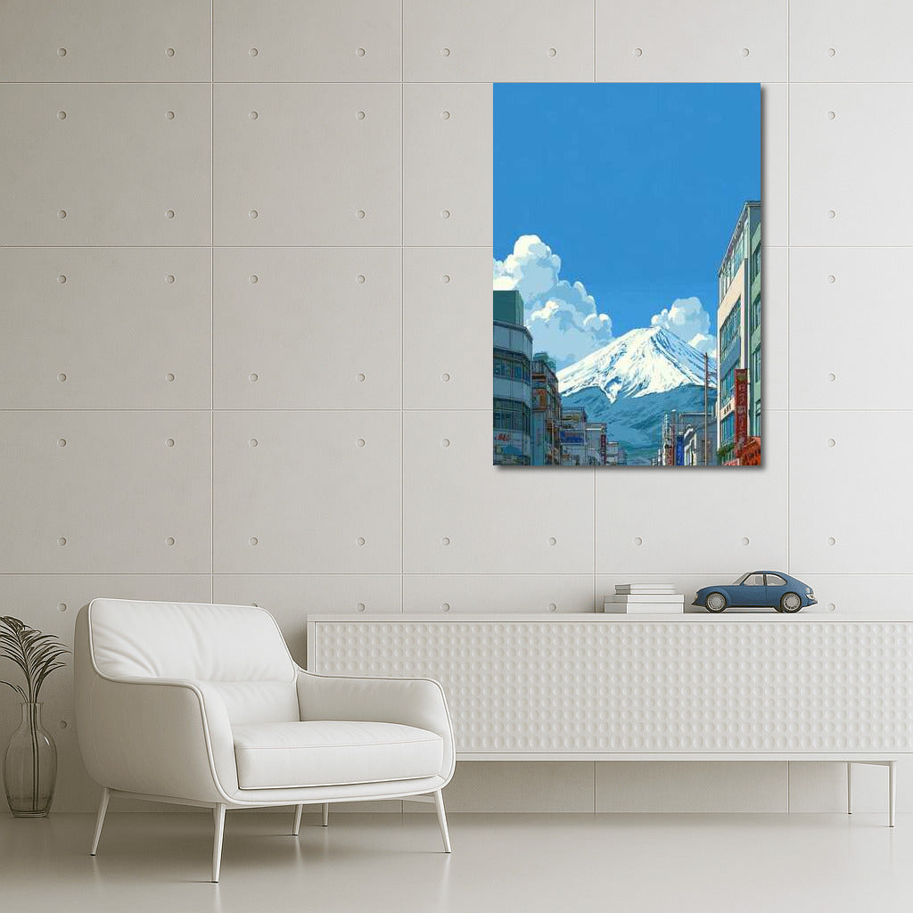 Harmony of City Lines and Mountain Peaks: Architectural Street